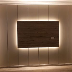 Premium Modern TV Wall Panel with LED Lighting